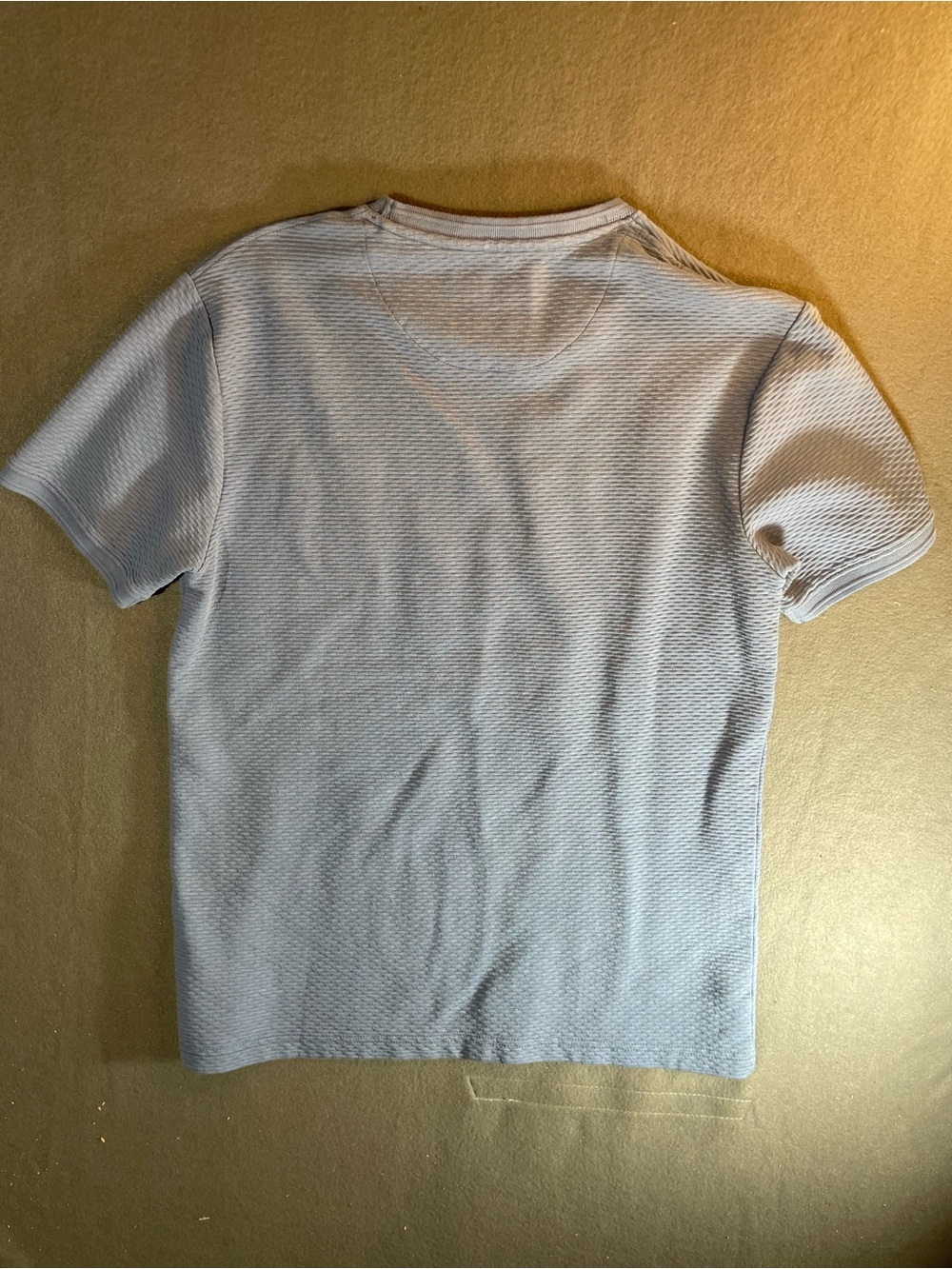 Denim & Flower Light Blue Textured Crewneck Tee - Picture 7 of 7